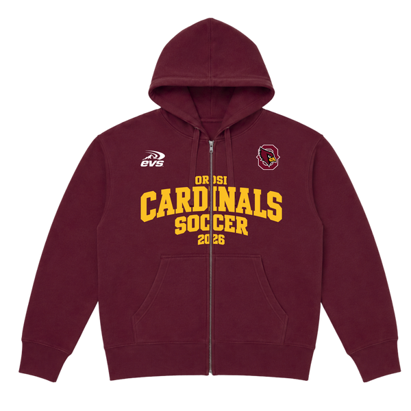 Orosi Cardinals Soccer 2026 Zip Hoodie